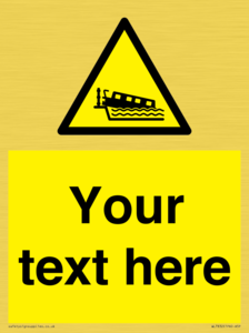 Custom warning grounding narrow boat on lock cill